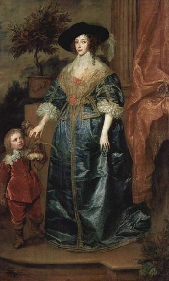 Dyck, Anthony van mit Zwerg Sir Jeffrey Hudson oil painting image